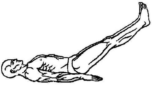 Para rejuvenescer os tecidos da próstata, você deve levantar as pernas atrás da cabeça. 